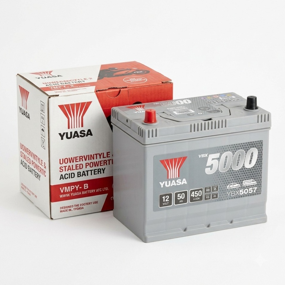 Yuasa YBX5000 car battery for sale and fitting in Dubai