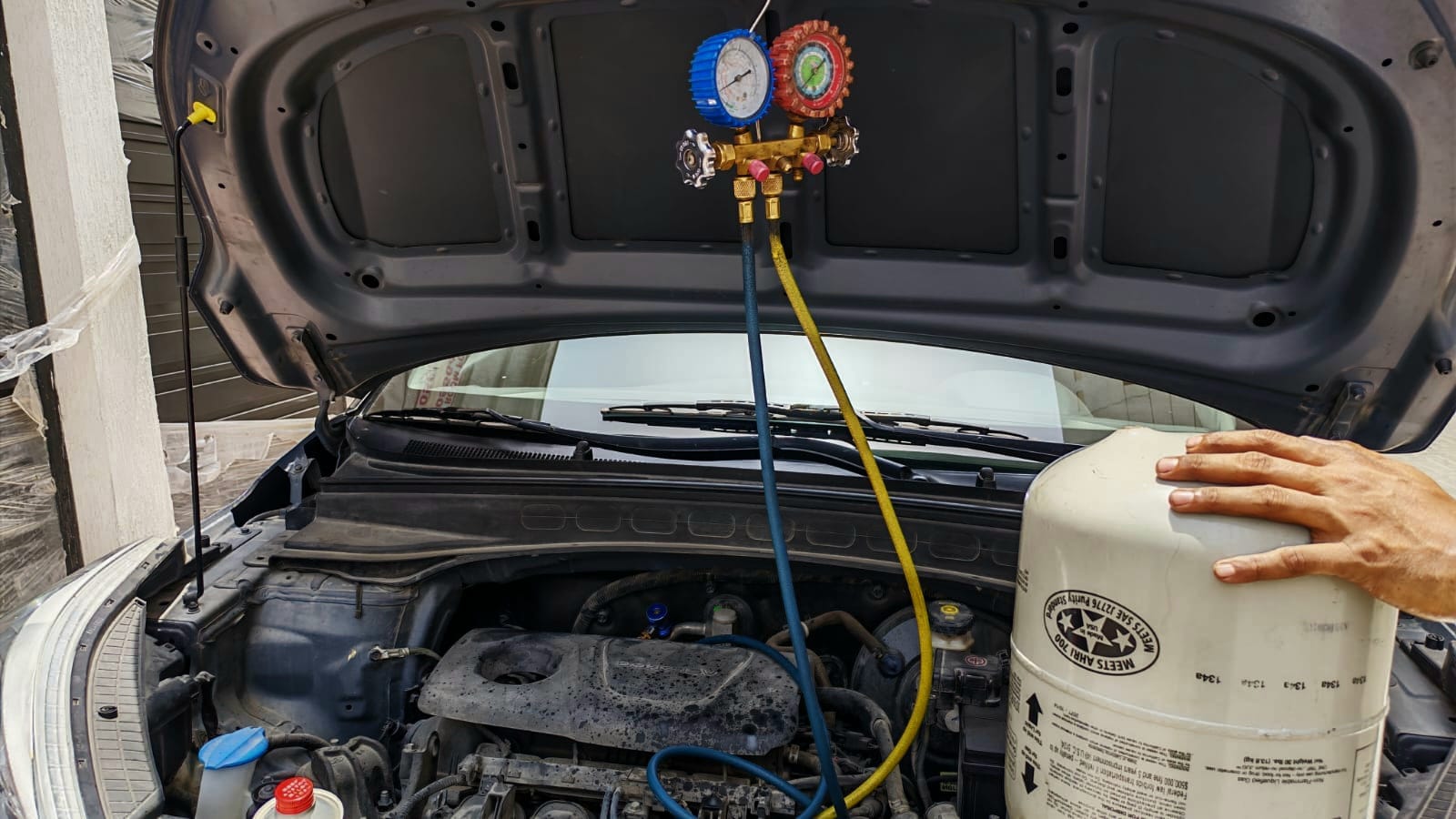 Checking a car's AC compressor and cooling components
